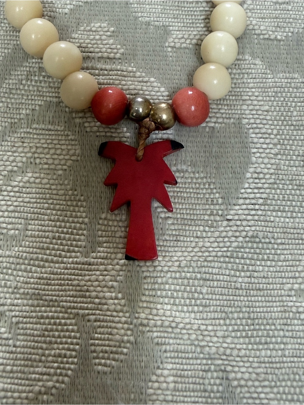 Tagua Beaded Bracelet with Palm Tree - Picture 3 of 7